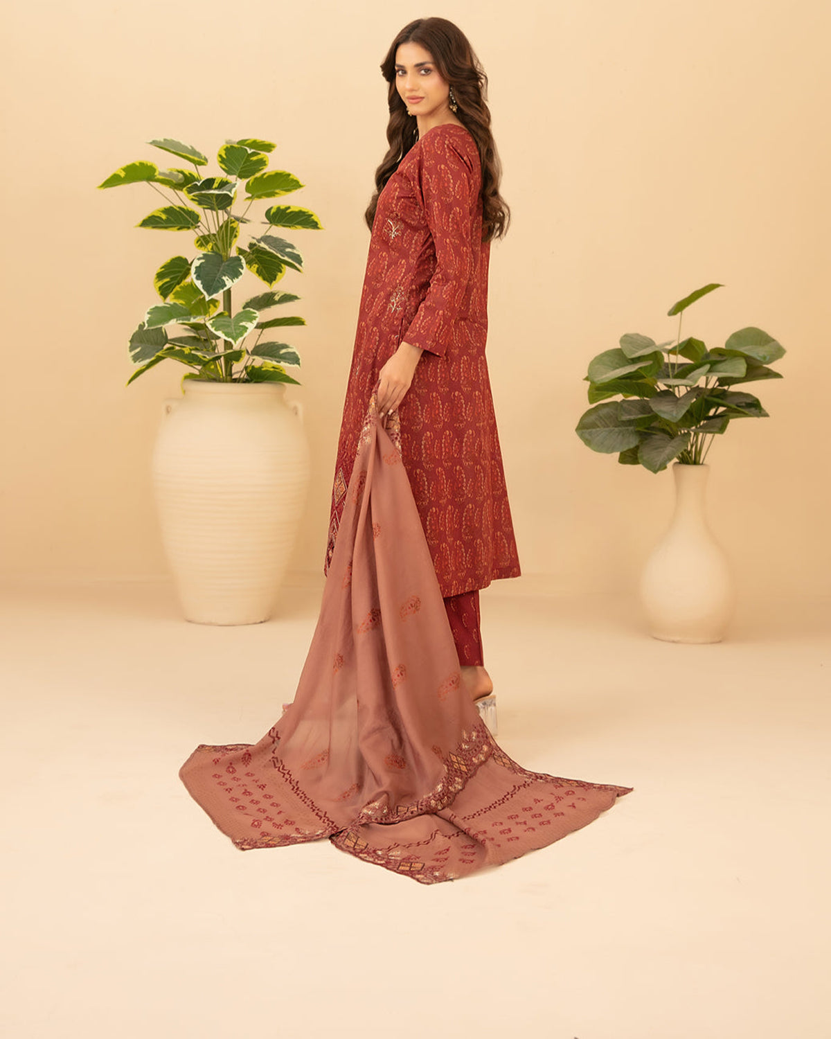 Emmera 3pcs Un-Stitched Emb Printed Lawn [D-3697]
