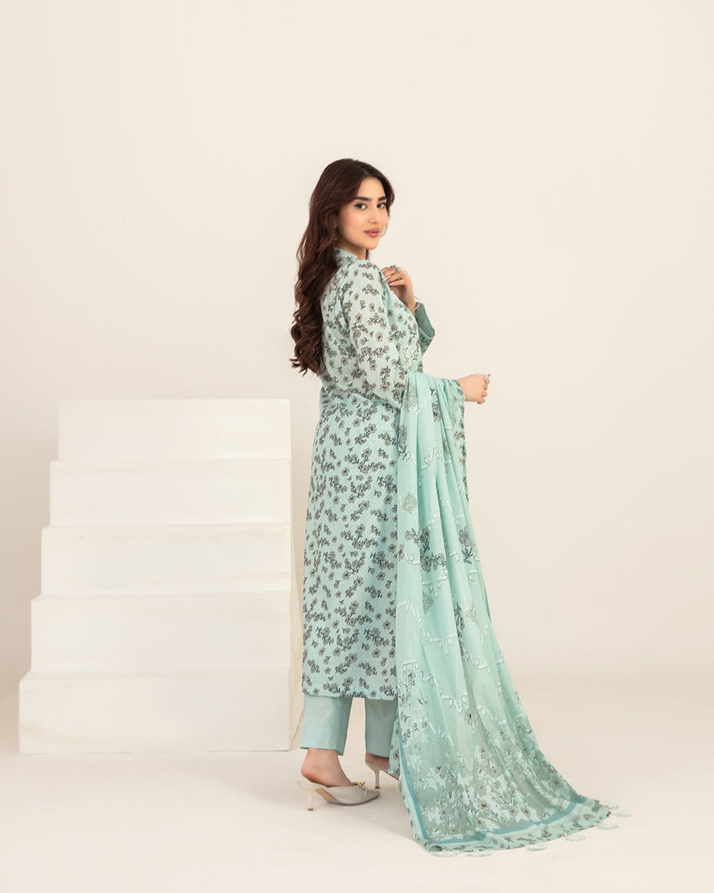 Meem 3pcs Un-Stitched Emb Printed Lawn [D-3865]