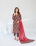 Farha 3pcs Un-Stitched Emb Printed Lawn [D-3291]