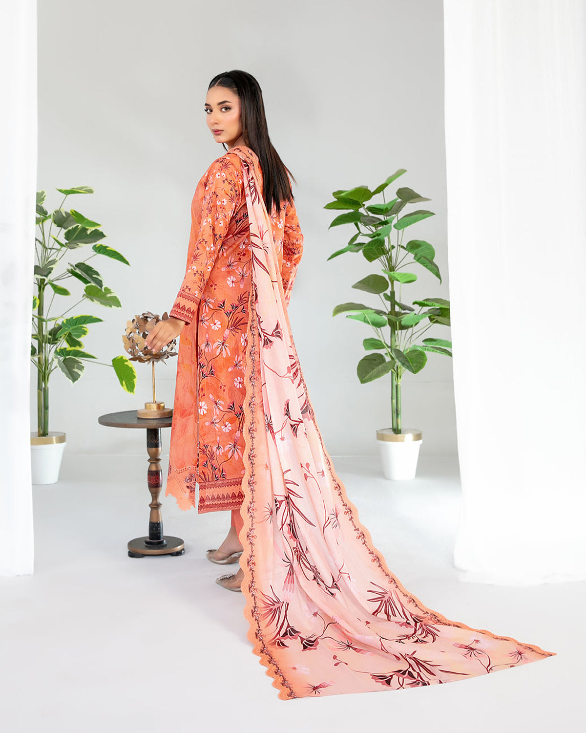 Teyana 3pcs Un-Stitched Emb Printed Lawn [D-3080]