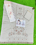 Efza 3pcs Un-Stitched Emb Lawn [D-2971]