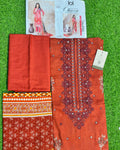 Ohana 3pcs Un-Stitched Emb Printed Lawn [D-3362]