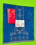 Efza 3pcs Un-Stitched Emb Lawn [D-2972]