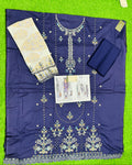 Efza 3pcs Un-Stitched Emb Lawn [D-2974]