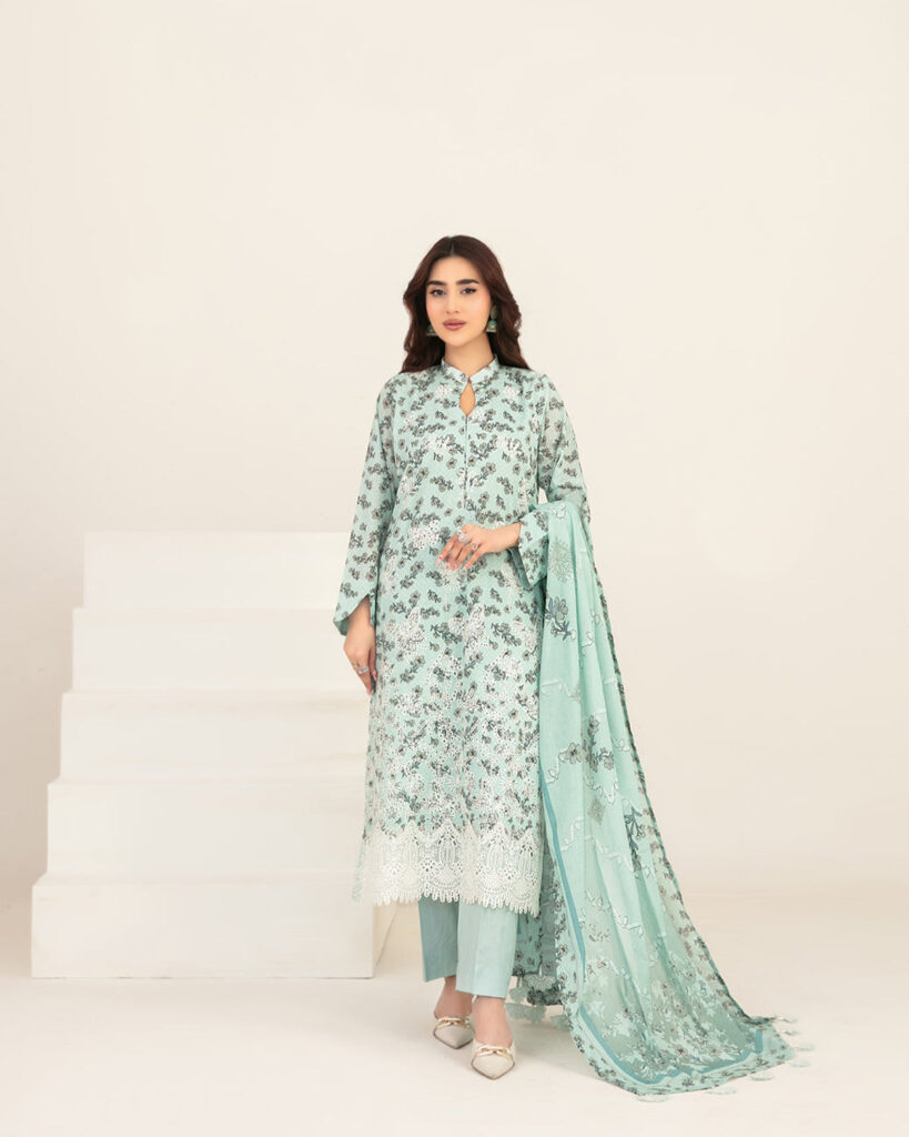 Meem 3pcs Un-Stitched Emb Printed Lawn [D-3865]